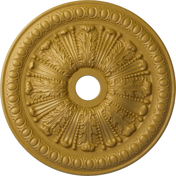 Ekena Millwork Tomango Egg & Dart Medallion (Canopies up to 6 3/4"), 27 7/8"OD x 3 7/8"ID x 2 1/2"P, Gold CM27TOIGS - main